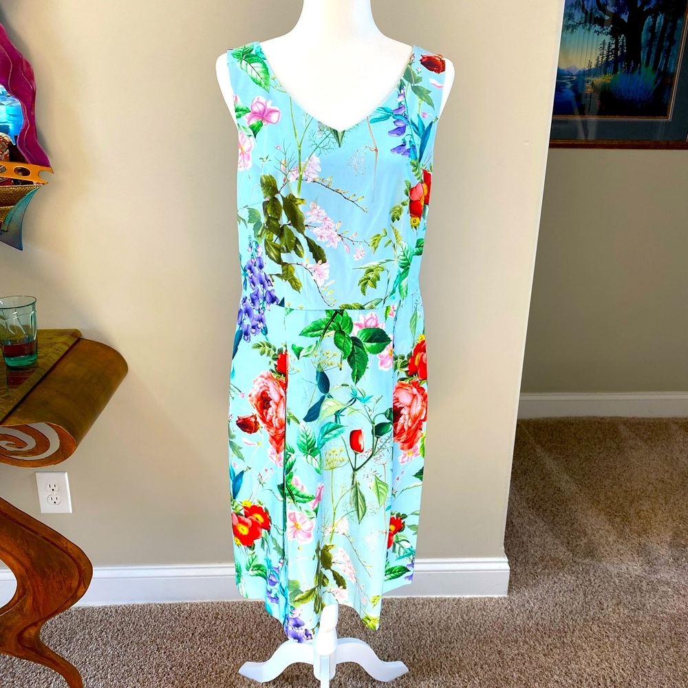 Talbots blue floral sundress